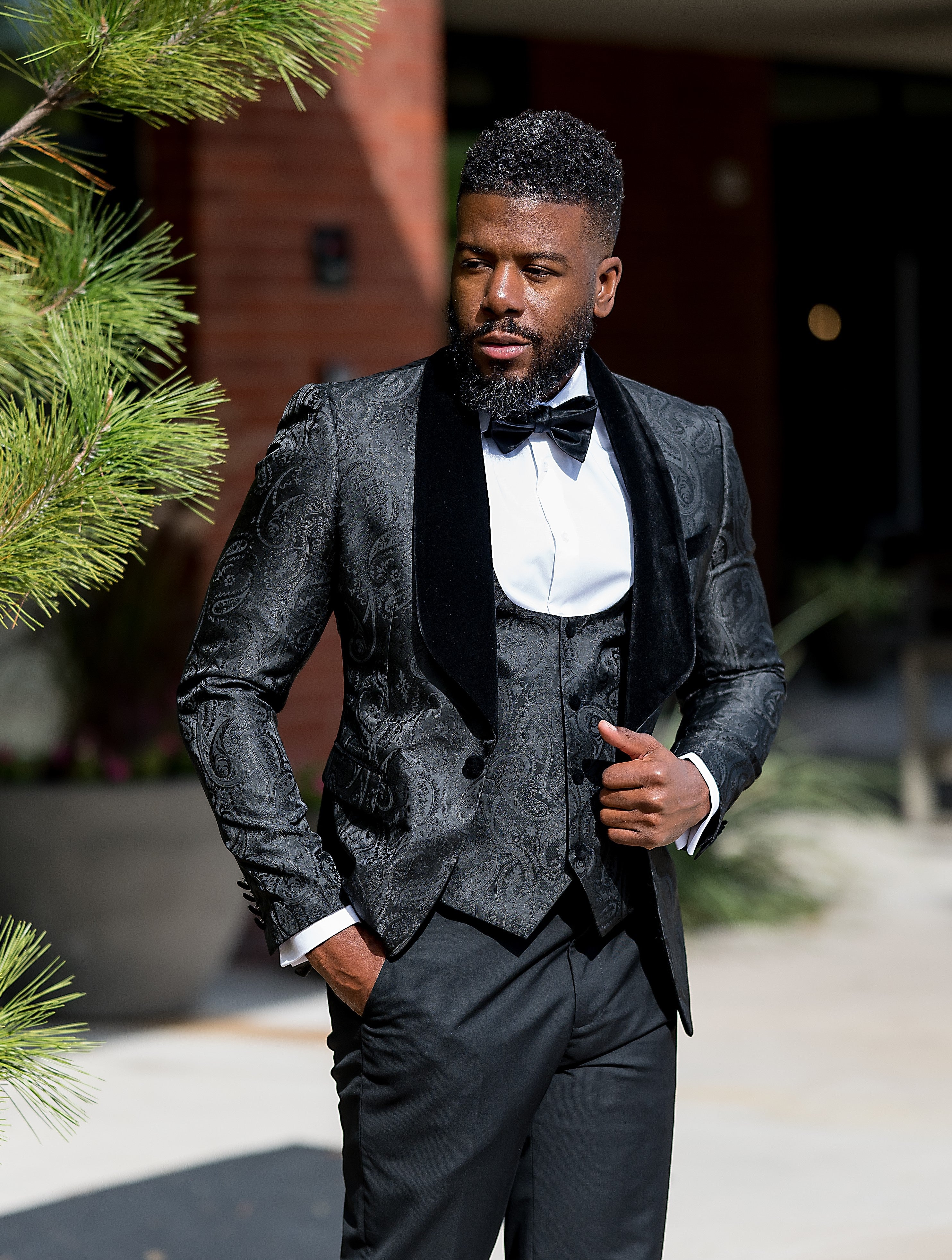 Black Men Suits With Cape Party Prom Wedding Tuxedos 2 Pieces Slim Fit  Custom | eBay